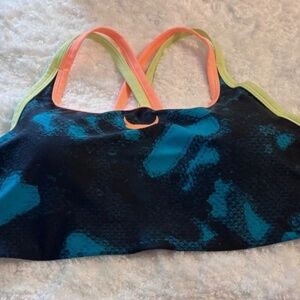 Under Armour Women’s Sports Bra Sz 2X Navy/Multi